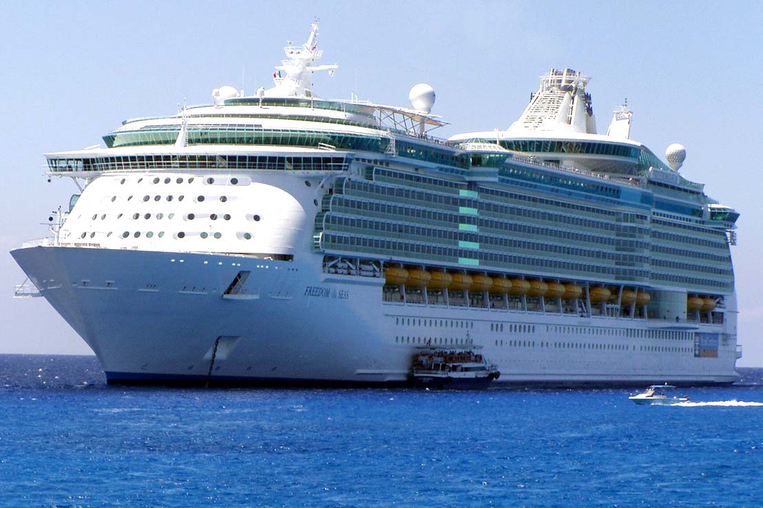Ship Freedom Of The Seas: 338.00 m long can accommodate up to 3634